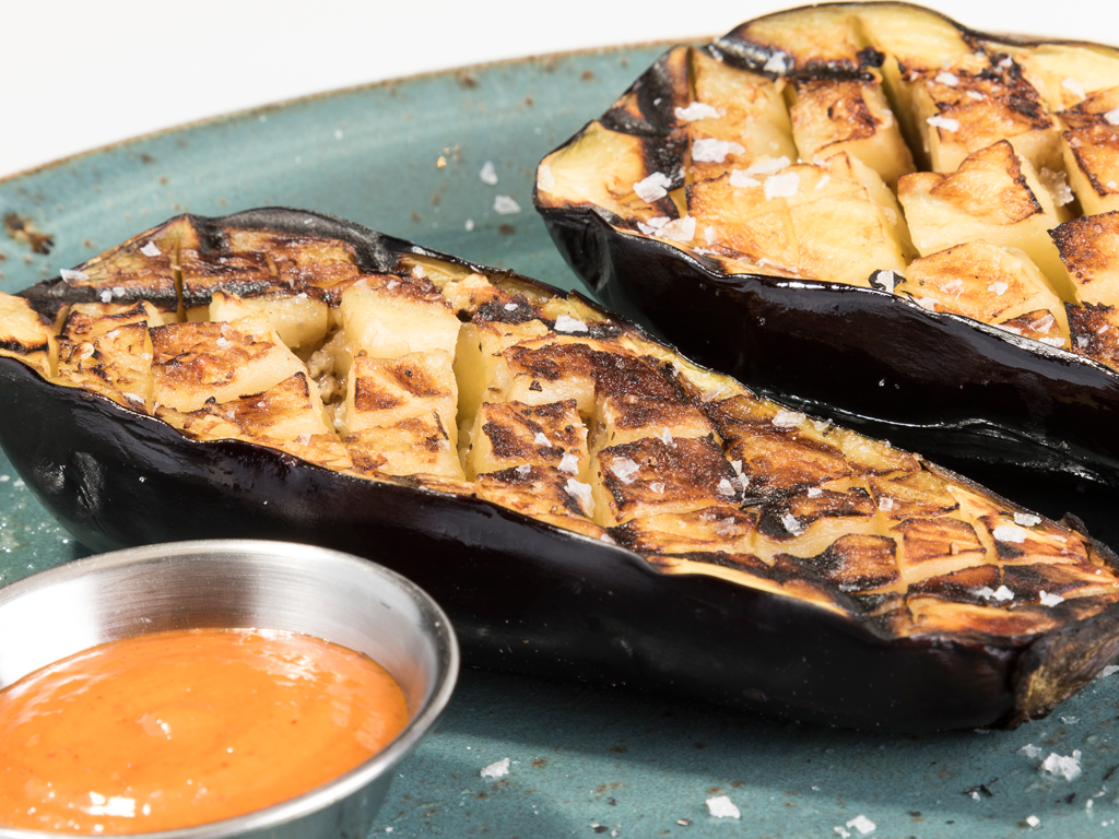 Grilled aubergine mousse